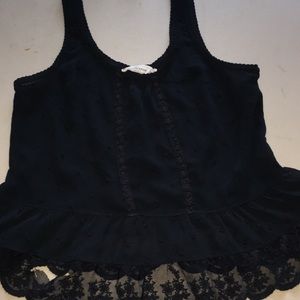 Abercrombie & Fitch Sheer Navy Top
